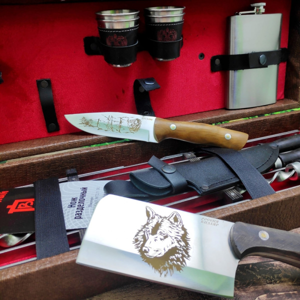 Набор для шашлыка и гриля в чемодане Царский №9.1 Кизляр России, 14 предметов